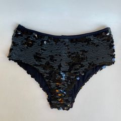 Vintage Leg Avenue Black Sequin Hotpants Size S