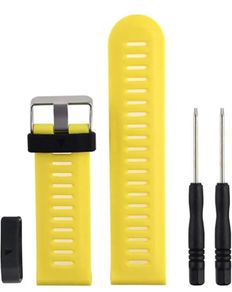 Yellow Silicone Band Strap For Garmin Fenix 3/3 HR/5X/6X/6X Pro Replacement