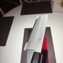 Japanese Ginsan Nakiri Knife Silver 3 Steel Ebony Handle Image 2