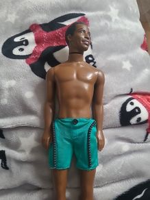 Mattel Barbie African American Steve Pearl Beach Doll 1968 Body 1991 Head OOAK