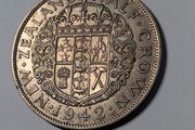 New Zealand silver Halfcrown 1942