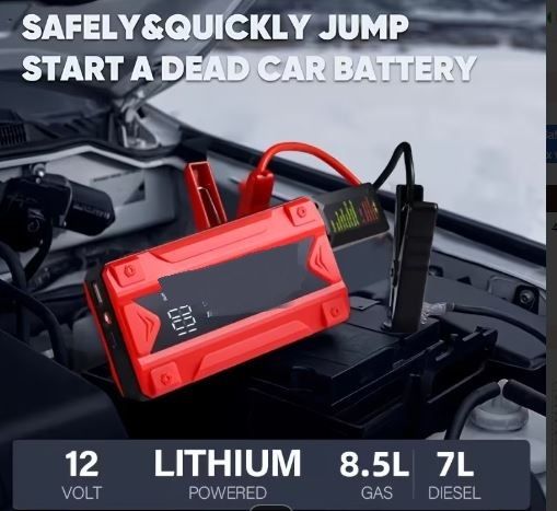 3000A Car Battery Jump Starter USB LED Light
