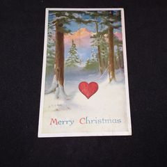 USA Antique " Merry Christmas " Postcard - 1916