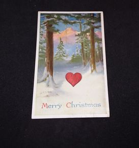 USA Antique " Merry Christmas " Postcard - 1916