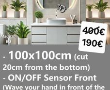 LED Bathroom Mirror Sensor Switch Bright Light 100cm