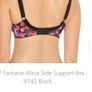 Fantasie Alicia - Underwired Side Support Bra 30F and Briefs XS - Black Pink - BNWT RRP 73 Image 2