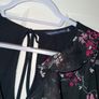 New Abercrombie & Fitch Floral Sheer Ruffle Blouse in Black - size M Image 2
