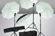 255W 3 White Umbrella Continuous Lighting Kit