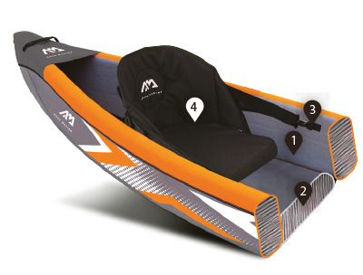 Aquamarina Tomahawk AIR-C 15ft8in drop-stitch inflatable 3-person canoe