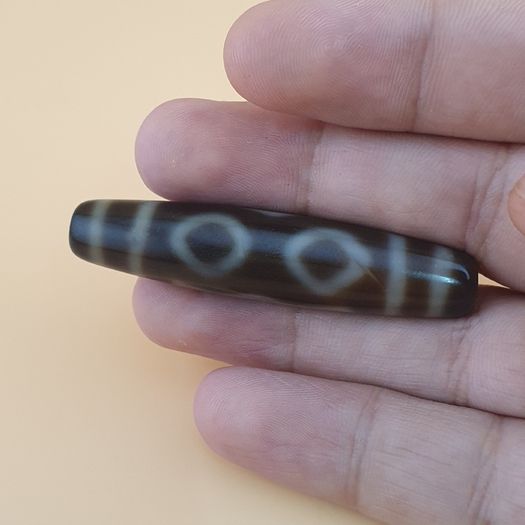 Vintage Himalayan Tibetan 4 Eyes Agate Dzi Bead Amulet
