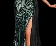 Sequin dress ball wedding party debs