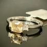 Diamond 950 Platinum AAA Turkizite & Diamond Trilogy Ring Image 10