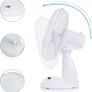 NEW SALE | Portable 12 Inch Oscillating Desk Fan with Adjustable Tilt, 3 Plastic Blades, 3 Speed Settings, White Image 4