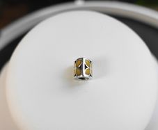 Authentic Pandora Flower Four Petals Yellow Enamel Charm
