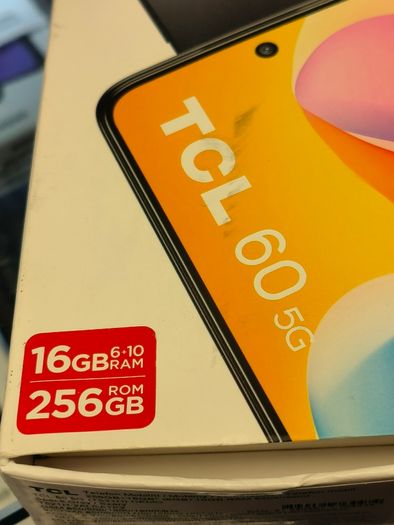 TCL 60 5G, 256GB/ 16GB RAM, Display NXTVISION 6.8" 120Hz HD+, Dual Sim Unlocked Smartphone