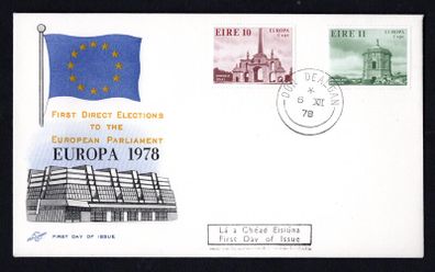 1978 Ireland Europa Architecture Commemorative Stamps Hibernian First Day Cover (FDC) with Dun Dealgan (Dundalk) steele cancel
