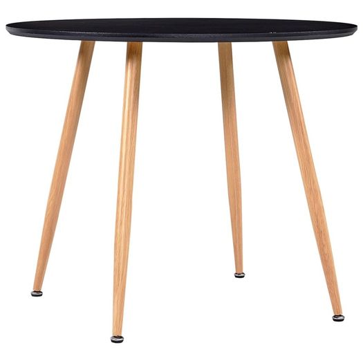 Dining Table Black and Oak 90x73.5 cm MDF