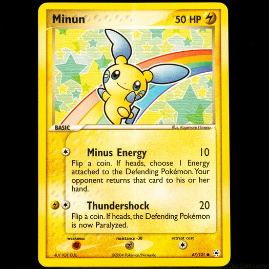 Minun 67/101 Common EX Hidden Legends Pokemon Card