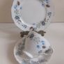 Beautiful Vintage Mix and Match Bone China 21 Piece Teaset in Shades of Pale Blue Florals Image 5