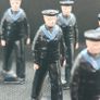 Rare and hard to find Vintage Early Britain's Hand Painted Lead Toy Soldiers (1940's) 6 Marching Sailors Image 6