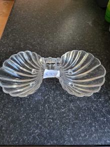 Antique shell pattern bon bon dish