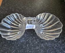 Antique shell pattern bon bon dish