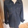 Autograph Denim Fitted Shirt/Shacket New Size 10 Image 5