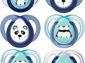 Anytime Soothers, Symmetrical Orthodontic Design, BPA-Free Silicone, 6-18m, Pack of 6 Dummies