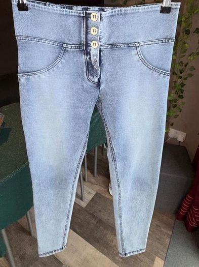 Freddy WR UP Denim 3 Button Full Length Stonewash  Sculpting Jeans  UK 10