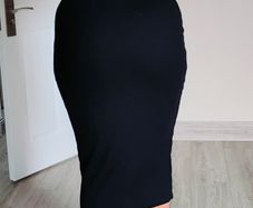 Black Midi pencil skirt, size 10, NEW LOOK