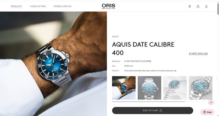 Oris Aquis Calibre 400 Swiss Watch