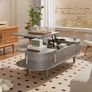 Coffee Table with Lift Top - Wooden Modern Centre Table with Unique Textured & Hidden Storage, for Living Room, Bedroom, Small Space, Home Office Image 8