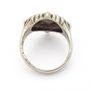 925 Vintage Sterling Silver Marcasite Flower Cluster Ring Image 6