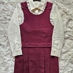 Girls School Wine Pinafore 6-7 Years + FREE Shirt