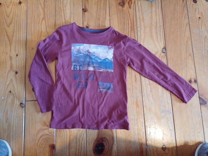 Age 9-10 Wine Coloured Long Sleeved Top