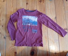 Age 9-10 Wine Coloured Long Sleeved Top