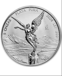 Silver 5oz 2024 Libertad pure silver coin.