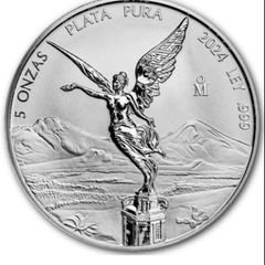 Silver 5oz 2024 Libertad pure silver coin.