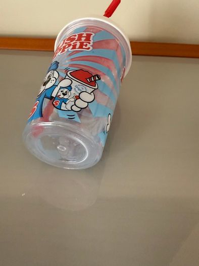 Slush puppie reusable screw tight cup and straw