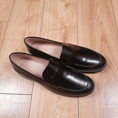 Cole Haan Black Polished Leather Classic Gwendolyn Penny Loafers 7UK/40EU/9.5US