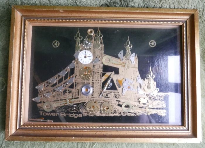 Tower Bridge Framed Decorative Clock type art