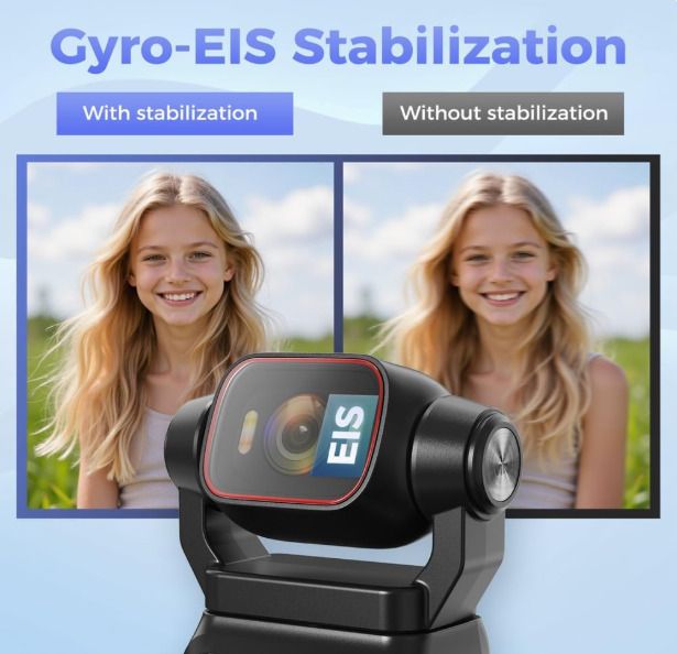 Mini Vlogging Camera, 4K Stabilizer Gimble