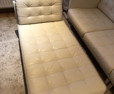 IKEA Landskrona Chaise longue, add-on unit, beige leather