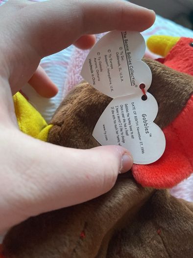 Beanie babies globbles rare discontinued turkey