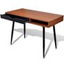 Brown Workstation Computer Desk Laptop Table Image 5
