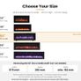 50" Media Wall Electric Fire, Wall Mounted Fireplace, Wilton Black 1.8kW Heater (900W/1800W), 9 Flame Colours, Logs & Crystals Included, Wall Mounted, Recessed or Freestanding, Remote Control Image 3