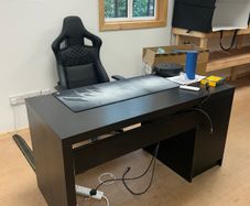 Complete Home Office Gaming Setup - Desk and Gaming Chair