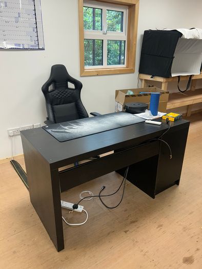 Complete Home Office Gaming Setup - Desk and Gaming Chair