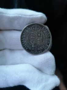 1887 Silver Half Crown Coin