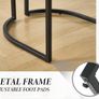 Set of 2 Modern Dining Chairs Metal Frame Velvet Image 4